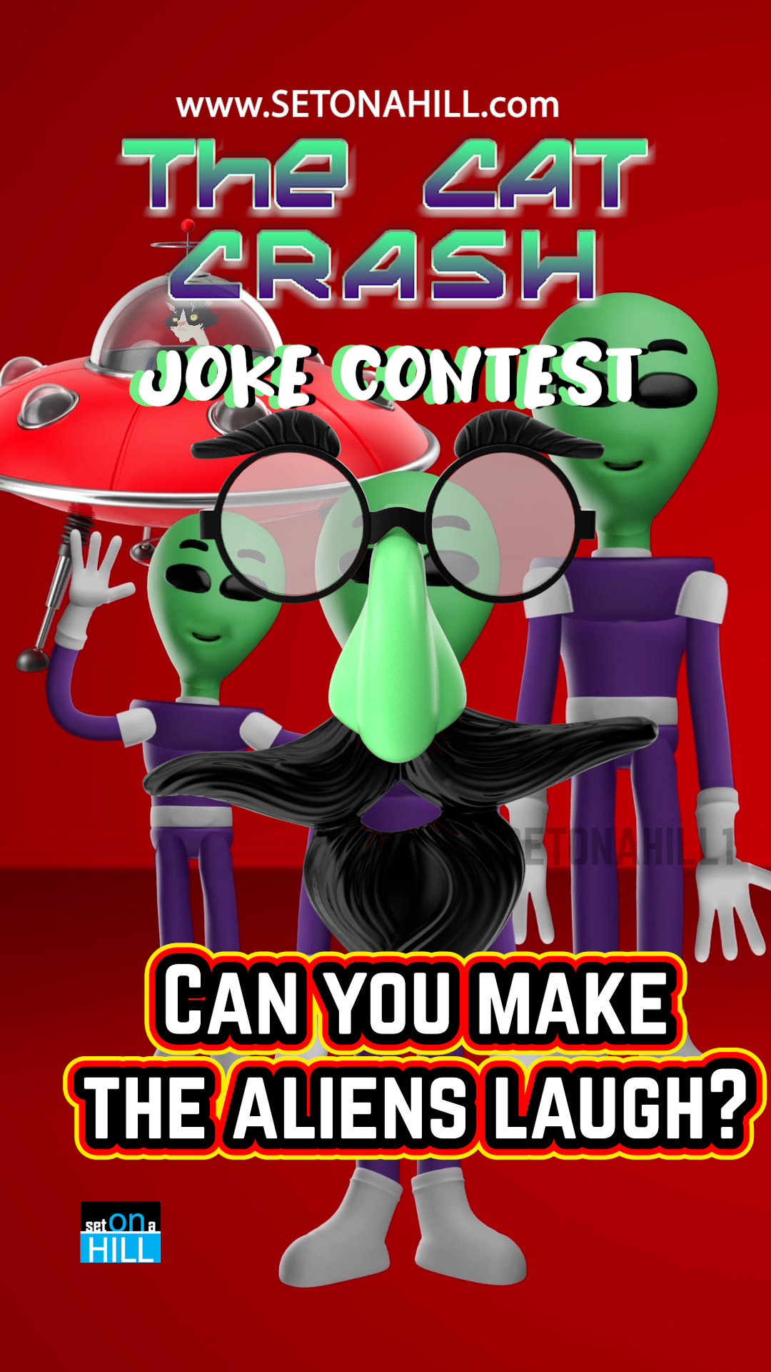 Joke Contest poster Set on a Hill