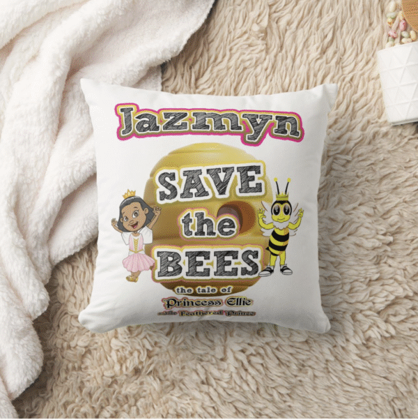 Save the Bees - Customizable Throw Pillow - Image 7